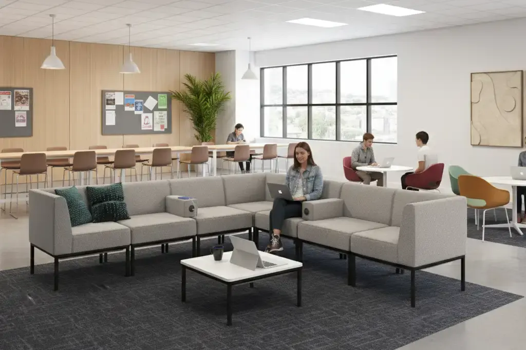 Source Office Furniture offers many different options and configurations to make your recpetion area functional and comfortable.