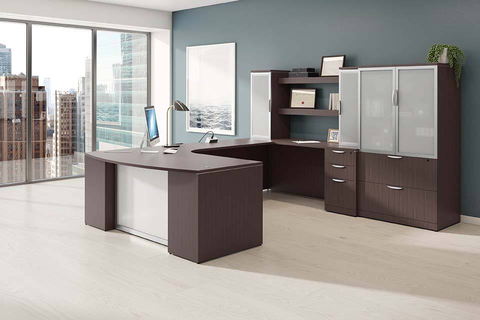 espresso office furniture